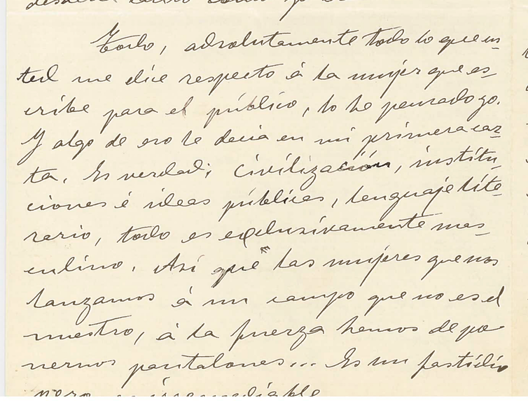 Carta de Ángela Barco. Fondo epistolar de la Casa-Museo Unamuno - Universidad de Salamanca, Author provided