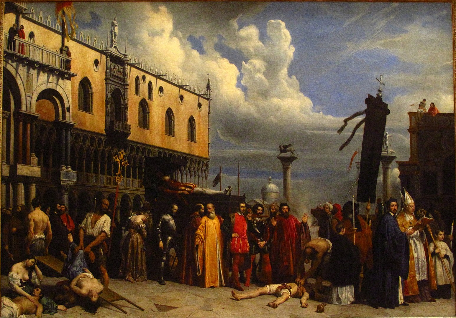 'Homenaje fúnebre a Tiziano, muerto en Venecia durante la peste de 1576', de Alexandre Hesse.