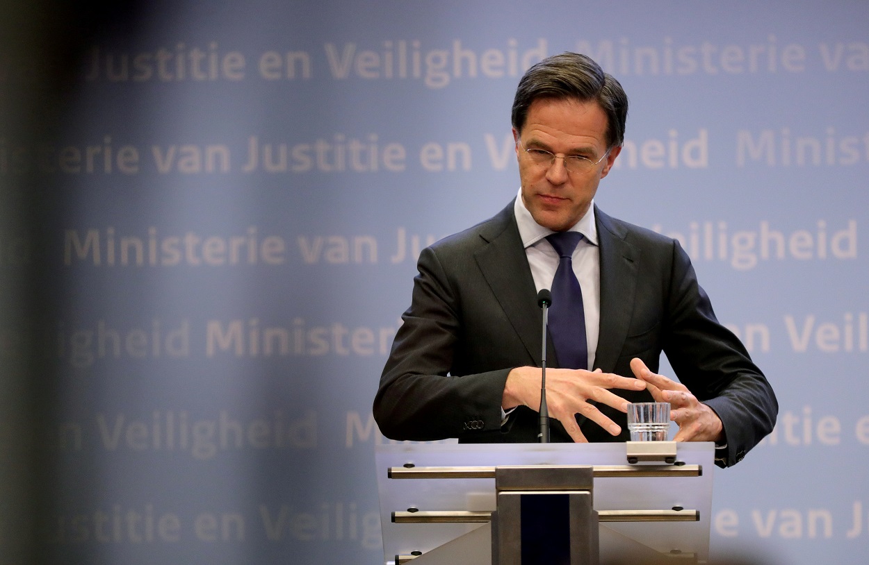 El primer ministro holandés, Mark Rutte, en una rueda de prensa en La Haya. REUTERS/Eva Plevier