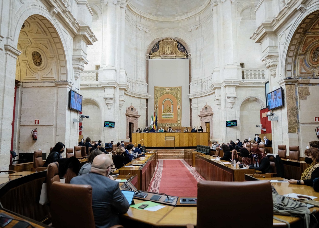 Vista del Pleno del Parlamento de Andalucía.
