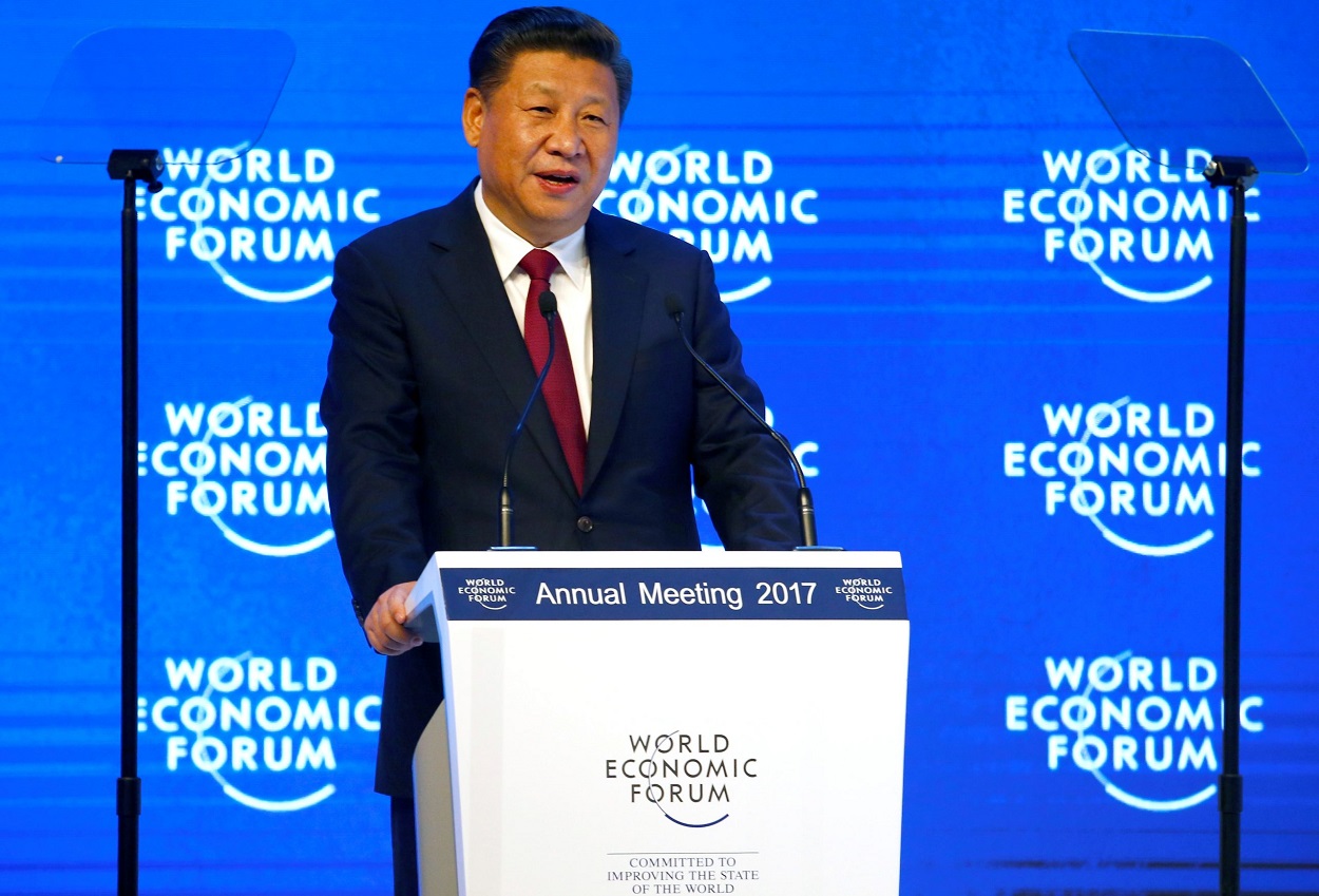 El presidente de China, Xi Jinping, en el Foro de Davos de 2017. REUTERS