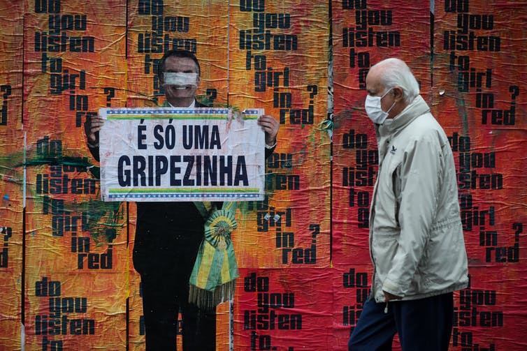 "Es solo una pequeña gripe". Bolsonaro minimizó desde el primer día la gravedad de la pandemia. Fernando Bizerra/EPA