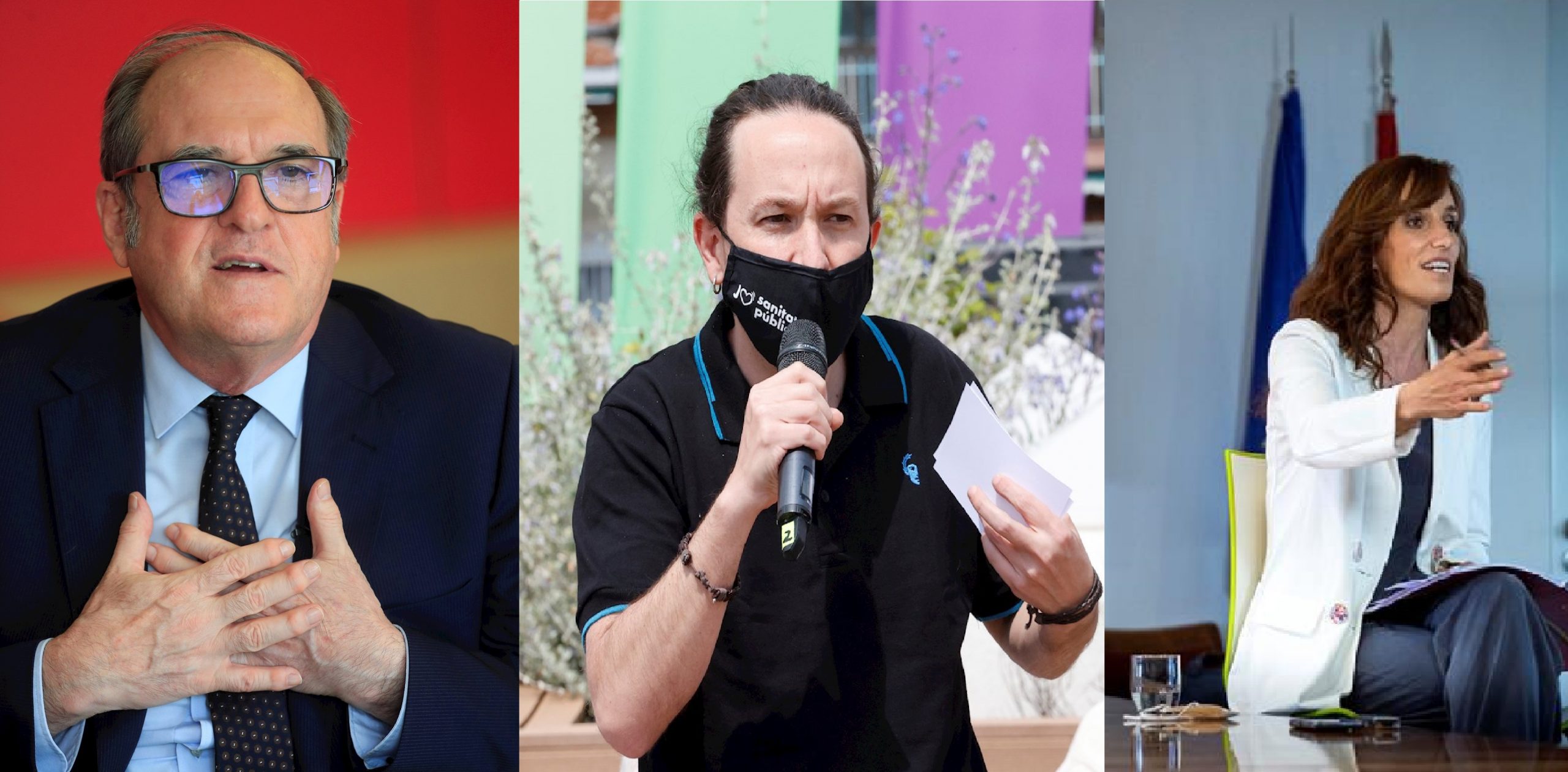 Imágenes de los principales líderes progresistas en la Comunidad de Madrid. - EFE