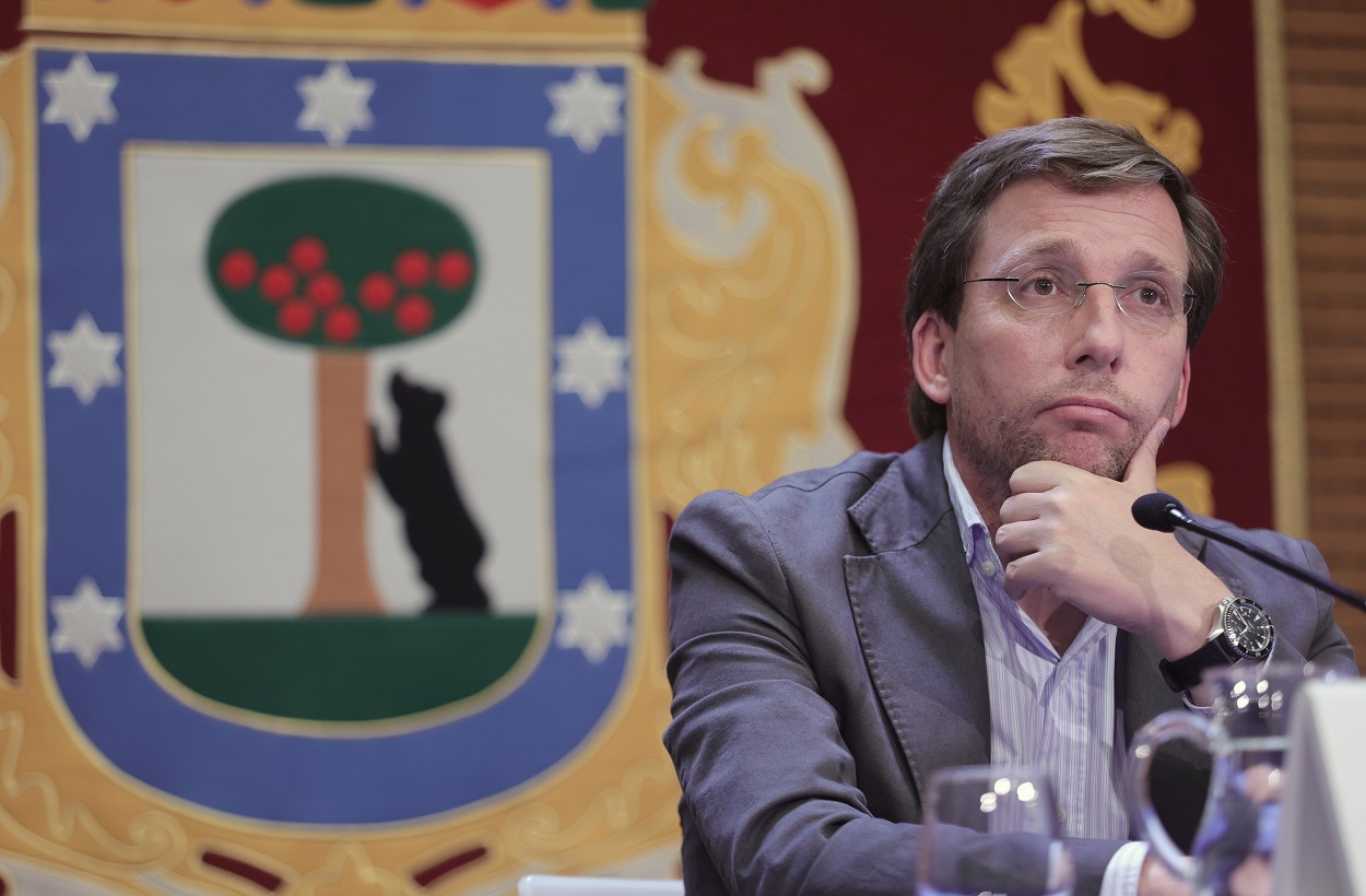 El alcalde de Madrid, José Luis Martínez-Almeida, en una comparecencia tras la reunión de la Junta de Gobierno del Ayuntamiento. E.P./Eduardo Parra