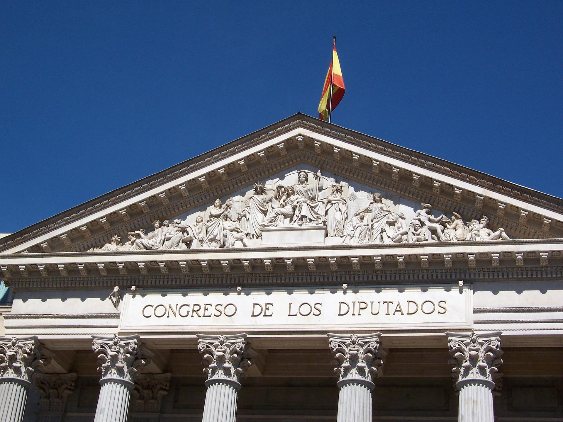 Fotografía de la fachada del Congreso de los Diputados. -Pixabay