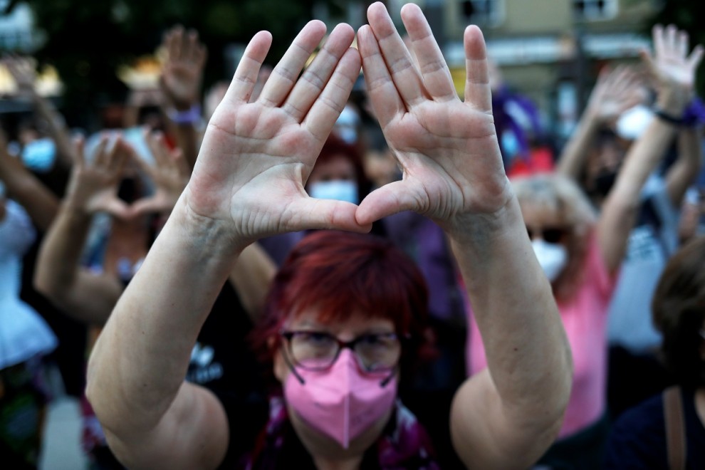 Participantes en la concentración convocada por la Comisión 8M de Madrid, en una imagen de archivo. REUTERS/Susana Vera