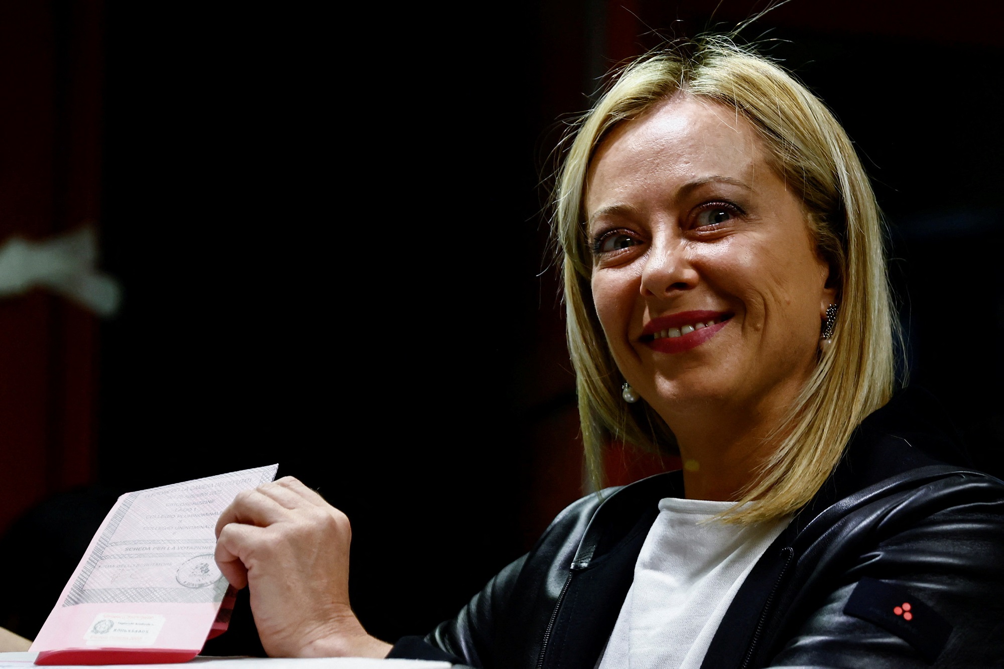 La líder de extrema derecha de Hermanos de Italia, Giorgia Meloni. -REUTERS
