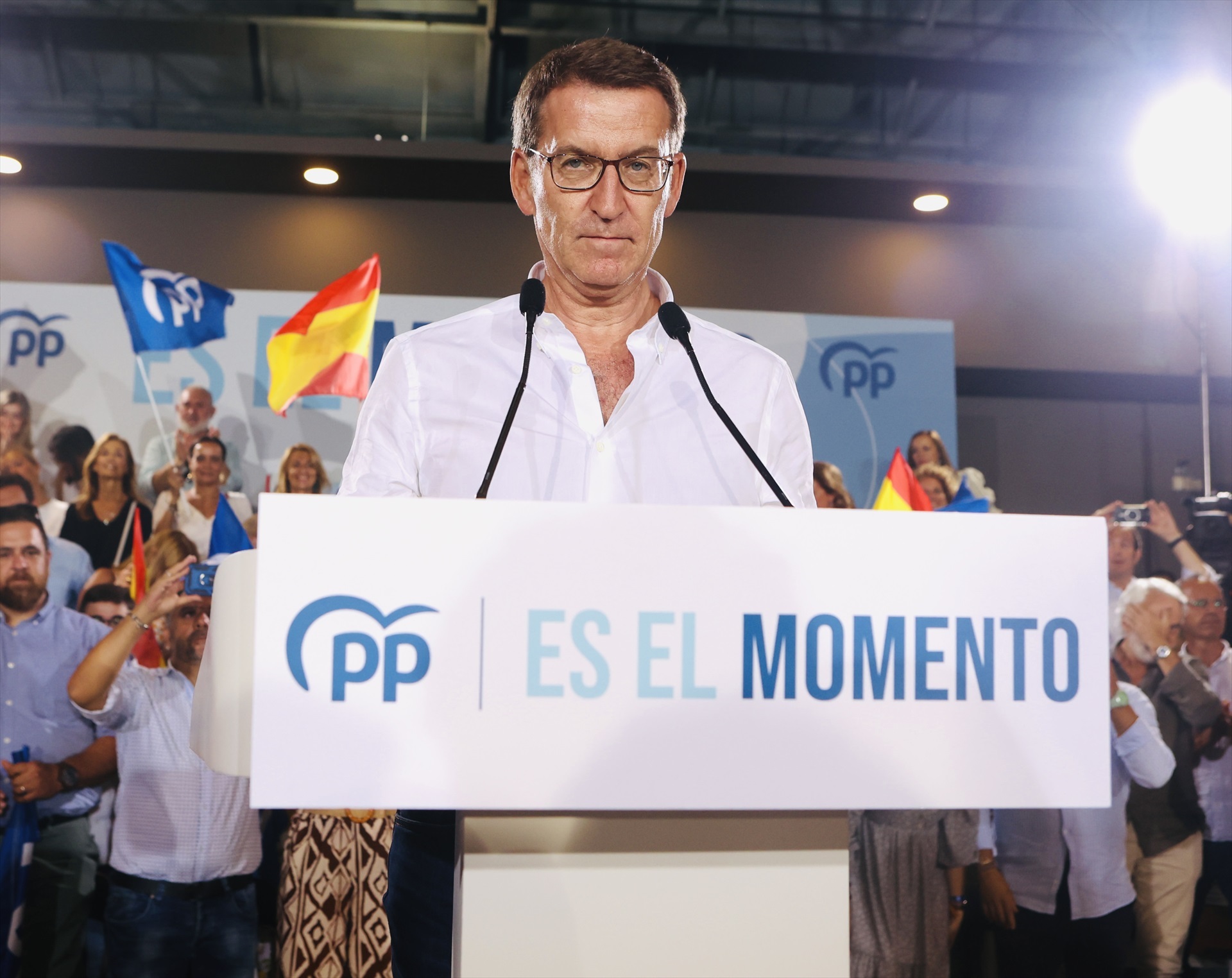 Feijóo asiste a un acto de campaña electoral del PP en Cádiz. -NACHO FRADE / Europa Press