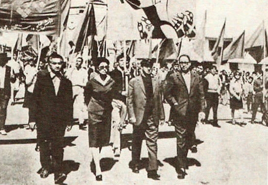 Ratebzad en la manifestación del 1 de mayo de Kabul, 1966