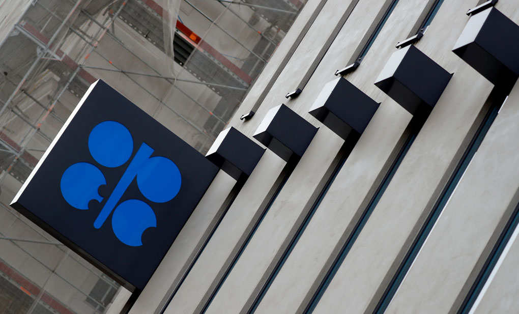 El logo de la OPEP (OPEC, en inglés), en la sede del cártel petrolero en Viena. REUTERS/Leonhard Foeger