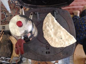 Gözleme en elaboración turca tradicional.