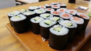 Sushi con algas. 