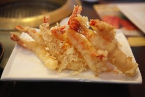Gambas en tempura. 