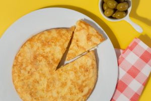 Tortilla de patatas al microondas. 