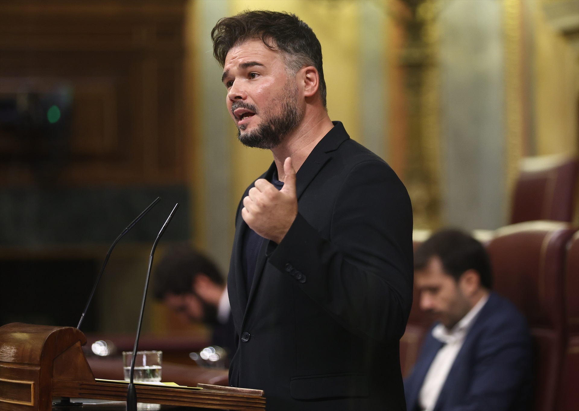 El portaveu parlamentari d'ERC al Congrés, Gabriel Rufián, intervé durant una sessió plenària al Congrés dels Diputats, el 13 d'octubre del 2022, a Madrid (Espanya). -Eduardo Parra / Europa Press