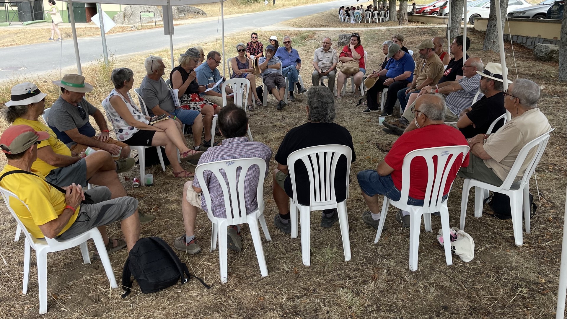 Una trobada d'activistes del moviment pensionista.