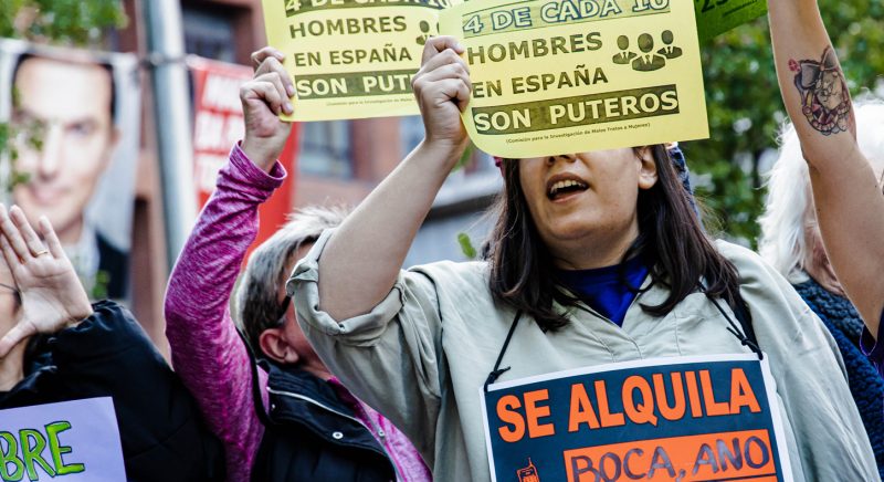 Manifestación por la atención a las víctimas de la prostitución, en Madrid. EUROPA PRESS/Carlos Luján