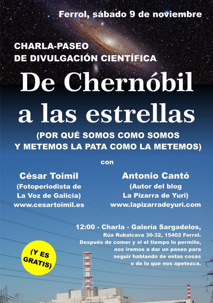 Ferrol, 09/11/2013 / 1200h - Charla-paseo "De Chernóbil a las Estrellas"