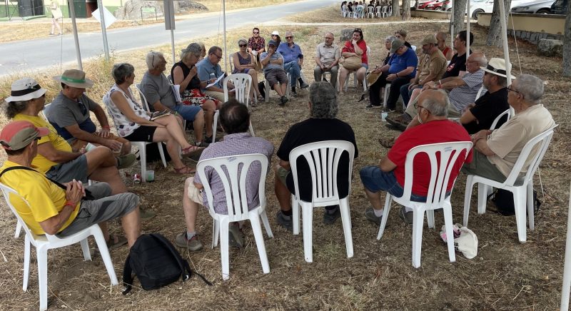 Una trobada d'activistes del moviment pensionista.